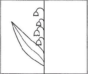 Дорисовать вторую половину цветка