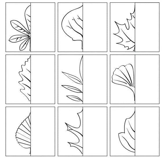 Задания для детей дорисуй вторую половину