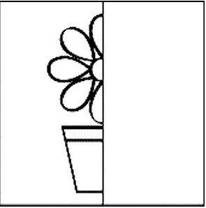 Дорисуй половинку цветка