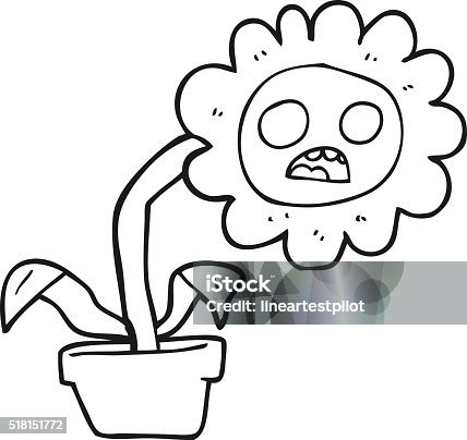 Грустный цветочек раскраска