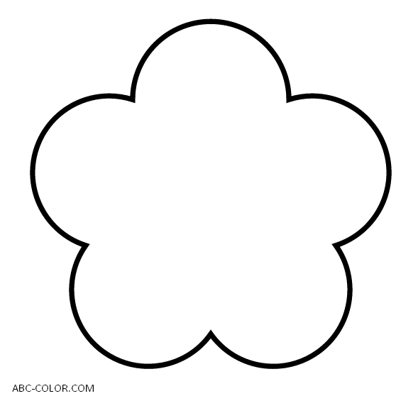 Шаблон цветка пятилистника