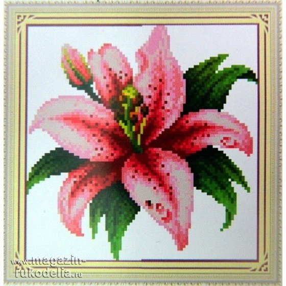 Алмазная живопись Лилия 30х30см 323345