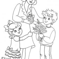 Раскраска для учителя на день матери