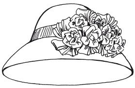Шляпки раскраски для девочек