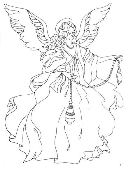 Рисунок ангела трафарет