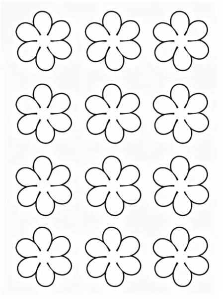 Маленькие цветочки для вырезания