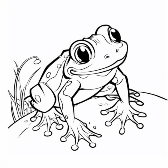 Раскраски жаба в цветах (41 фото)
