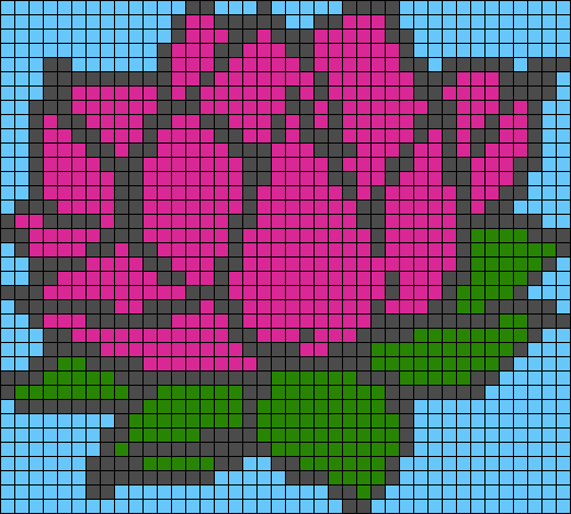 Цветок по клеткам