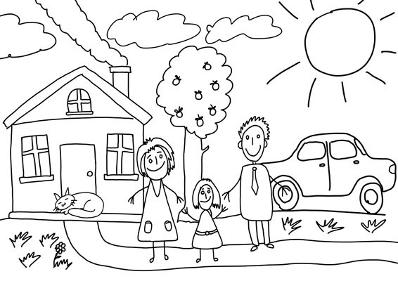 Раскраски город для детей 4-5 лет