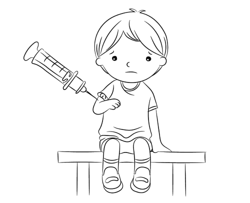 Вакцинация раскраска