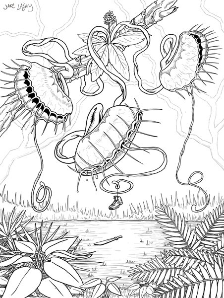 Раскраска Хищные растения