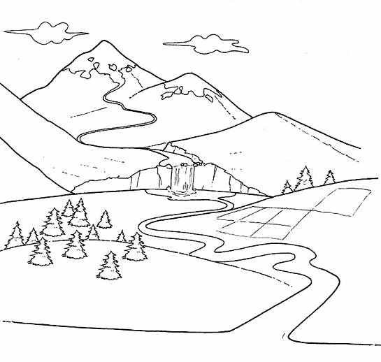 Раскраски на тему горы