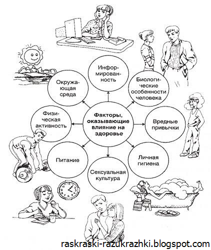 Раскраска ЗОЖ здоровый образ жизни