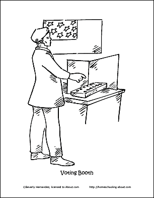 Выборы раскраска