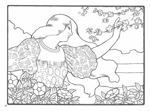 Крымская Весна рисунки для раскрашивания