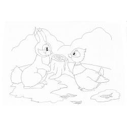 Мамин Сибиряк серая шейка раскраска для детей