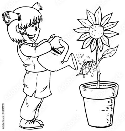 Раскраски уход за растениями (42 фото)