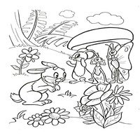 Раскраска Сутеев грибок-Теремок