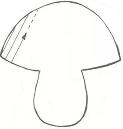 Заштрихуй грибы