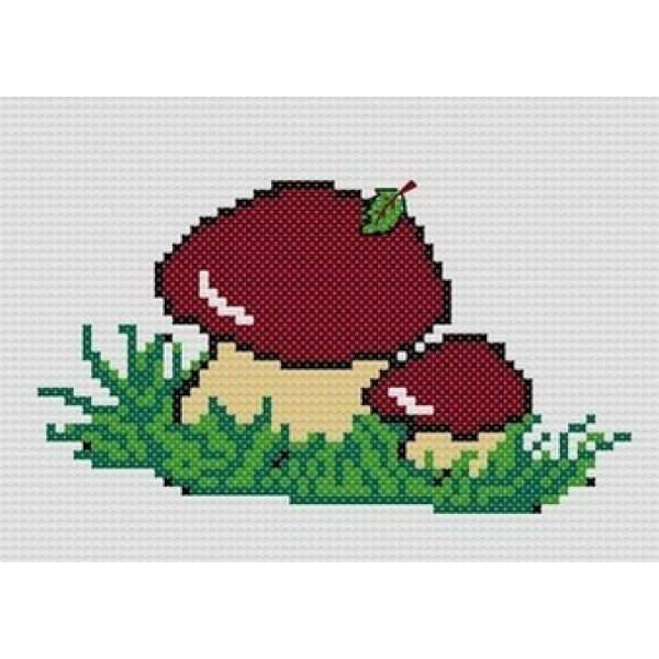 Грибок вышивка крестом