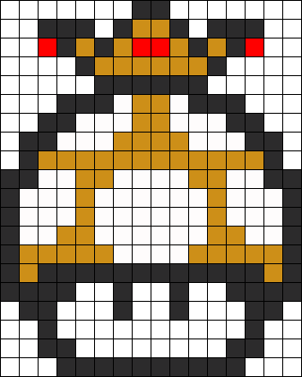 Грибы Марио по клеточкам