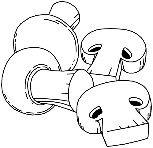 Раскраска гриб шампиньон