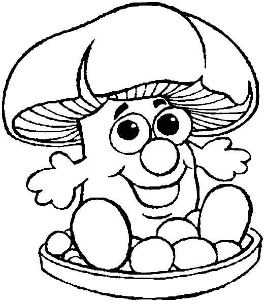 Раскраски для девочек грибы