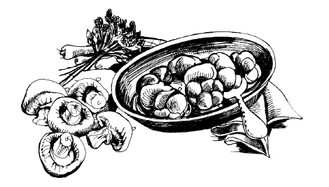 Картошка с грибами вектор