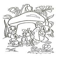 Сутеев под грибом раскраска