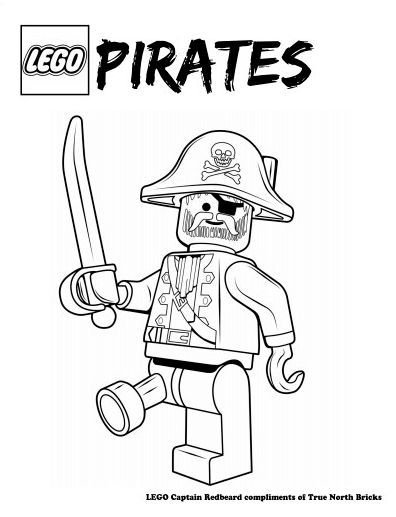 Раскраска пираты Карибского моря для детей лего