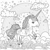 Раскраски единорог на море (39 фото)