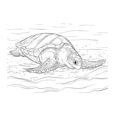 Морская черепаха раскраска