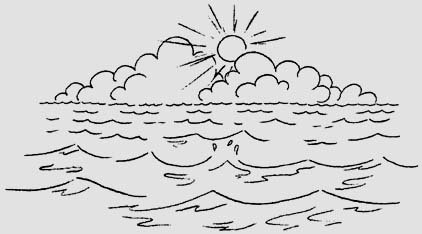 Раскраски море облака (36 фото)