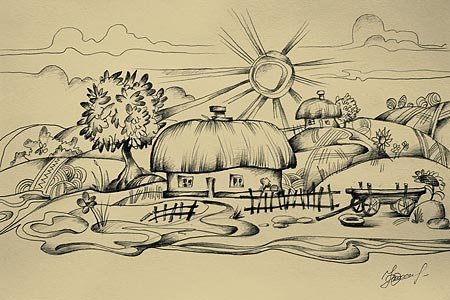 Хутор карандашом