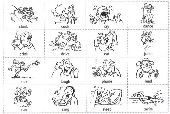 Глаголы действия в английском языке