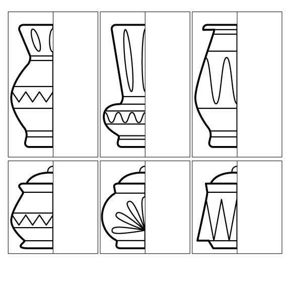 Симметричные предметы для дошкольников