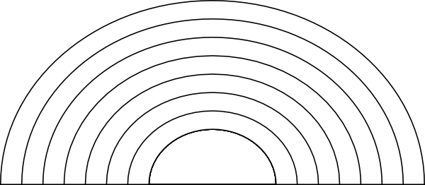 Радуга трафарет для вырезания