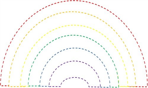 Радуга шаблон