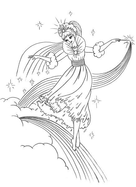 Фея Радуга раскраска