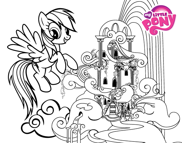 Домик для пони раскраска