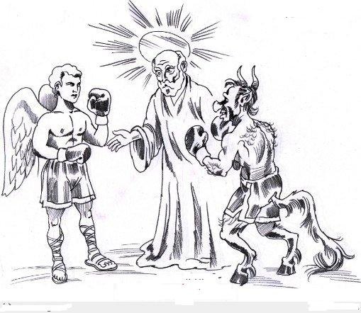 Добро и зло карикатура