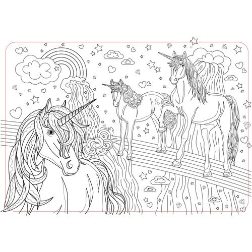 Найди и раскрась единорога