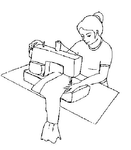 Портниха раскраска для детей