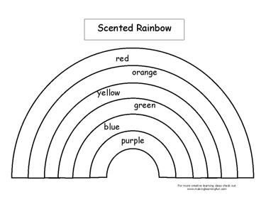 Раскраска Радуга на английском