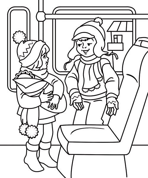 Пассажир раскраска