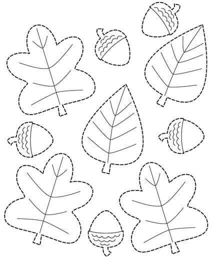 Штриховка осенних листьев