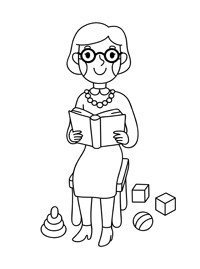 Раскраска воспитатель