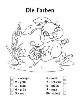 Задания на цвета по немецкому языку для детей