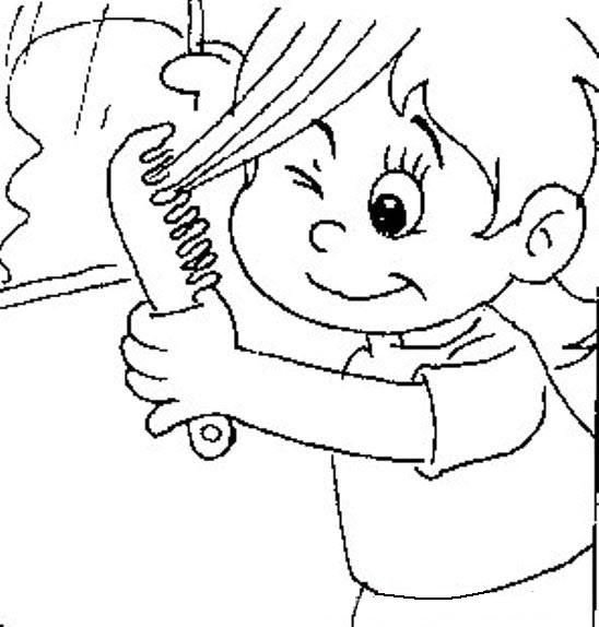 Раскраска расчесывание волос