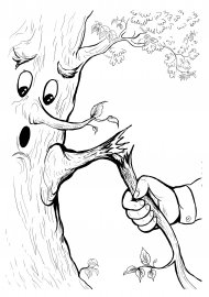 Сломанное дерево карандашом